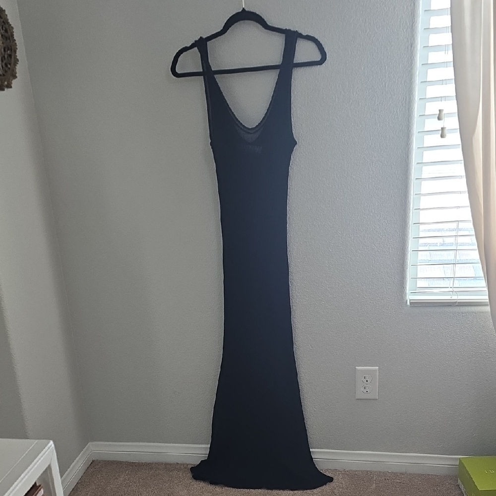 Free People Beach Black Backless Dress